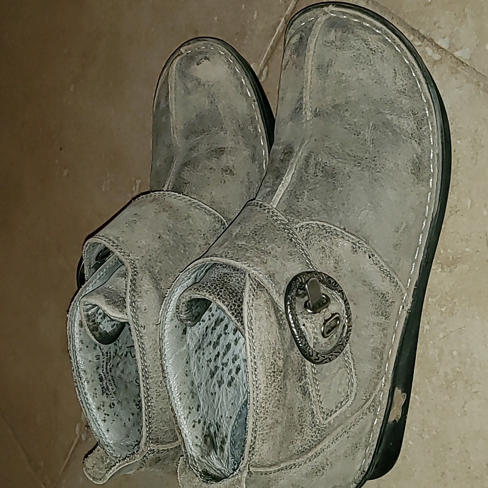 Alegria 40 Caiti tan taupe boots leather clogs